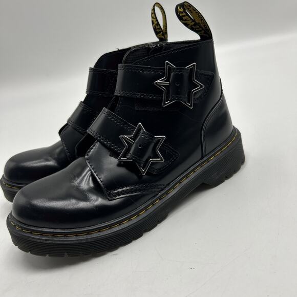 Dr Martens Devon Bex Boot Women’s Size 5 Docs Black Star Buckle VERY CLEAN - Picture 4 of 9